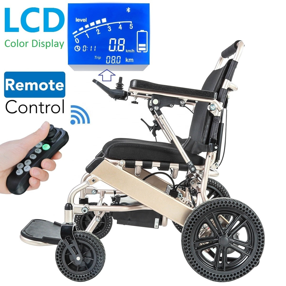 all terrain folding portable electric wheelchair outdoor for disabled